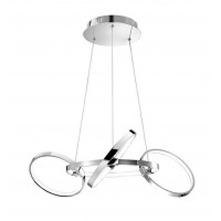 KISHOR LED 39W 3000K 2340LM 230V IP20 Závěsné svítidlo, nastavitelný směr svícení, základna hliník, povrch chrom lesk, difuzor akryl,LED 1X39W, teplá 3000K, 2340lm, 230V, IP20, rozměry d=745mm, vč.závěsného kabelu l=1500mm, lze zkrátit, vč.sv.zdr.