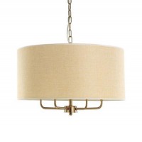 VIKRAM 4X40W E14 230V IP20 TŘ.1 D=500MM Závěsné svítidlo, základna kov, povrch antická bronz, stínítko textil, povrch béžová, pro žárovku 4x40W, E14, 230V, IP20, tř.1, rozměry d=500mm h=350mm, vč.závěsného kabelu l=1200mm, lze zkrátit