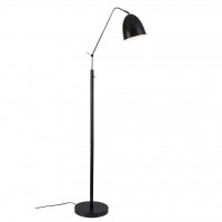 SOIKIO FLOOR Stojací lampa, těleso kov, povrch bílá/černá, pro žárovku E27, max 15W, 230V, IP20, tř.2, h=1400mm, stínítko d=160mm, úhel otočení 30°, včetně kabelu - černá/bílá, l=1500mm, lze zkrátit