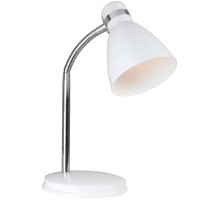 SALMONT TABLE 1X15W E14 Stolní lampa, nastavitelný směr svícení, flexibilní rameno, husí krk, základna kov, stínítko kov bílá, černá, pro žárovku 1X15W, E14, 230V, IP20, tř.2, rozměry 110X150X330mm, rameno 87mm