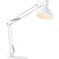 MINOGNE TABLE/CLAMP 1X6 E270W Stolní lampa se skřipcem, nastavitelný směr svícení, základna kov, stínítko kov bílá, černá, pro žárovku 1X60W, E27, 230V, IP20, tř.2, rozměry 250X200X520mm, přívodní kabel 1800mm