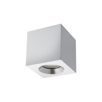 ZUDA SQ 1x15W, GU10, IP44 Stropní přisazené bodové svítidlo, těleso hliník, povrch bílá/chrom/černá/mosaz, krycí sklo čiré, pro žárovku 1x15W, GU10, 230V, do koupelny IP44, rozměry 85x85mm.