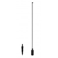 VULNE FL 12W IP54 Stojací venkovní lampa, těleso kov, povrch černá, difuzor plast opál, LED 12W, 850lm, teplá 3000K, Ra90, 230V, IP54, tř.1, rozměry d=16mm, h=1000mm, vč. bodce do záhonu.
