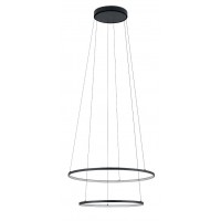 OKULUS Z2 67W Závěsné svítidlo, 2x kruh, těleso hliník/kov, povrch černá/bílá, difuzor plast, LED 67W, teplá 3000K, Ra80, 230V, IP20, tř.1, rozměry dle typu, vč. závěs. kabelu l=1400mm, lze zkrátit