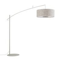 AKCIA FL I 1x25W E27 Stojací pokojová lampa, těleso kov, povrch béžová, stínítko textil béžová, difuzor plast opál, pro žárovku 1x25W, E27, 230V, IP20, rozměry d=650mm, h=2200mm, vypínač na kabelu.