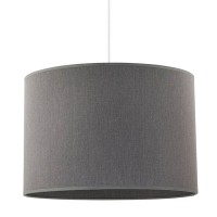 TOROLIO S1 Závěsné svítidlo, základna kov, povrch chrom, stínítko textil šedá, pro žárovku 1x60W, E27, 230V, IP20, tř.1, rozměry 470x300mm, vč závěsu l=1100mm lze zkrátit