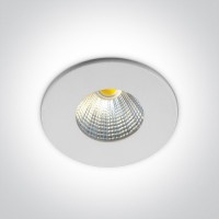 CHIMAY BI 1W/2W Stropní podhledové, bodové, svítidlo, těleso kov, povrch bílá, variabilní LED 1W/2W, 100lm/200lm, neutrální 4000K, stmív, vyzař. úhel 40°, 350mA/700mA, IP20, d=42mm, h=35mm, driver SAMOSTATNĚ.