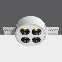 LOVAN BI 10W bezrámečkový Stropní podhledové, bezrámečkové, bodové, Darklight, svítidlo, těleso kov, povrch bílá, LED 10W, 700lm, teplá 3000K, vyzař. úhel 38°, Ra90, 230V, IP20, tř.2, rozměry d=77mm, h=38mm.