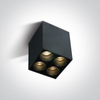 AYLO PL SQ 10W Stropní přisazené bodové buňkové svítidlo, těleso kov, povrch černá, nebo bílá LED 10W, 800lm, teplá 3000K, Ra90, vyzař. úhel 25°, 230V, IP20, tř.1, rozměry 64x84x64mm.