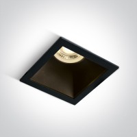 MIKE BI 1x10W GU10 Stropní podhledové, bodové, Darklight, svítidlo, těleso kov, povrch bílá/černá, reflektor černá/mosaz/měděná, pro žárovku 1x10W, GU10, MR16, 230V, IP20, tř.1, rozměry 84x45x84mm.