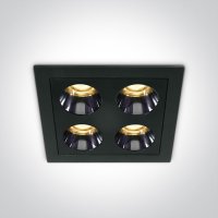 LOVAN BI SQ 10W Stropní podhledové, bodové, Darklight, svítidlo, těleso kov, povrch bílá/černá, LED 10W, 700lm, teplá 3000K, vyzař. úhel 38°, Ra90, 230V, IP20, tř.2, rozměry 75x42x75mm.