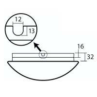 TITAN 1A,DELIA 1A KN32/BP POUZE PODSTAVEC Podstavec pod základnu svítidla pro povrchový přívod kabelu, materiál kov, povrch bílá, rozměry d=200mm, h=16mm