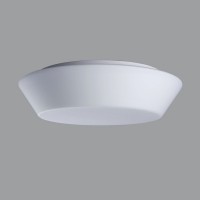 CRATER 4 HF-senzor Stropní svítidlo, HF senzor pohybu dosah 8m, záběr 150°,čas 5s-5min, soumrak., základna kov, povrch bílá, difuzor sklo triplex opál, E27, 2G10, 230V, zvýšené krytí IP43, rozměry d=420mm, h=110mm