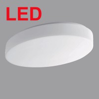 GEMINI LED Stropní svítidlo, základna kov, povrch bílá, difuzor sklo triplex opál, LED 20W/29W, 2590lm/2700lm, 3880lm/4050lm, teplá 3000K nebo neutrální 4000K, stmív 1-10V nebo DALI, 230V, do koupelny IP43, tř.2, rozměry dle typu.