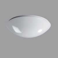 TITAN 2 LED Stropní svítidlo, základna kov, povrch bílá, difuzor plast polykarbonát/PMMA opál, LED, teplá 3000K- neutrální 4000K, 230V, stmív 1-10V/DALI, do koupelny IP54, 1N, tř.1, d=400mm, h=110mm.