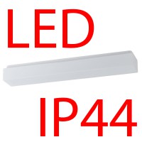 SYLVIA 2, LED-2L25U12/130 21W IP44 HRANOL Stropní, přisazené svítidlo, základna kov, povrch bílá, difuzor sklo triplex opál, LED 21W, 2590lm/2700lm, teplá 3000K/neutrální 4000K, 230V, do koupelny IP44, tř.2, 75x105x610mm