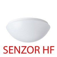 TITAN 1A, HF senzor pohybu, IP54, d=220mm Stropní, přisazené svítidlo, senzor HF, záběr 150°, dosah 8m, čas 10s-10min, základna kov, povrch bílá, difuzor plast opál, pro žárovku E27, nebo LED, 230V, zvýšené krytí IP54, IK10, tř.1, rozměry d=220mm, h=100mm