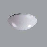 TITAN 1 Stropní svítidlo, základna kov, povrch bílá, difuzor plast polykarbonát, nebo PMMA, pro žárovku 1x60W, LED, 230V, do koupelny IP44, tř.zař.1, d=300mm, h=110mm