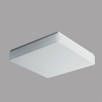 TILIA 1, IP44, 300x300mm Stropní svítidlo, základna kov, povrch bílá, difuzor polykarbonát nebo PMMA opál, pro žárovku E27, nebo LED, 230V, do koupelny IP44, rozměry 300x300mm, h=70mm, úchyt stínítka klapky