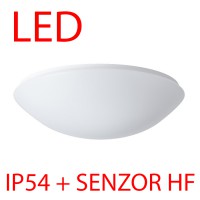 TITAN 2 LED-1L16C07KN83 IP54 28W senzor HF Stropní, přisazené svítidlo, senzor HF, záběr 150°, dosah 8m, čas 10s-10min, základna kov bílá, difuzor PC/PMMA opál, LED 28W, 3690lm/3890lm, teplá 3000K/neutrální 4000K, 230V, zvýšené krytí IP54, IK10, tř.1, d=400mm, h=115mm