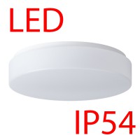 DELIA 1 LED-1L14C03KN62 IP54 15W Stropní, přisazené svítidlo, základna kov, povrch bílá, difuzor PC/PMMA opál, LED 15W, 2000lm/2110lm, teplá 3000K/neutrální 4000K, stmív DALI, 230V, do koupelny IP54, IK10, tř.1, rozměry d=300mm, h=75mm