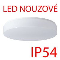 DELIA 2, nouzové, IP54, d=400mm Nouzové svítidlo, SA - výdrž 3h, základna kov, povrch bílá, difuzor PC/PMMA opál, LED 28W, 3690lm/3890lm,, teplá 3000K/neutrální 4000K, 230V, zvýšené krytí IP54, IK10, tř.1, rozměry d=400mm, h=80mm