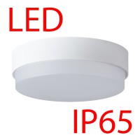 TRITON 1 LED-1L14C03 IP65 15W/20W Stropní, průmyslové svítidlo, základna polykarbonát PC, povrch bílá/šedostříbrná, difuzor PC opál, LED 15W/20W, teplá 3000K/neutrální 4000K, stmív DALI, 230V, do koupelny IP65, IK10, tř.2, rozměry d=280mm, h=95mm