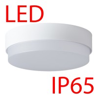 TRITON 2 LED-1L15C07/IN-184 IP65 21W/29W Stropní, průmyslové svítidlo, základna polykarbonát PC, povrch bílá/šedostříbrná, difuzor PC opál, LED 21W/29W, teplá 3000K/neutrální 4000K, stmív DALI, 230V, do koupelny IP65, IK10, tř.2, rozměry d=360mm, h=108mm