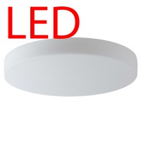 EDNA 5 LED-1L16C07K88/028 IP43 28W Stropní, přisazené svítidlo, základna kov, povrch bílá, difuzor sklo triplex opál, LED 28W, teplá 3000K/neutrální 4000K, stmív DALI, 230V, do koupelny IP43, tř.1, d=490mm, h=115mm