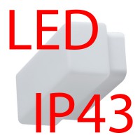 FLORA 1 LED-1L26B07DU11/124 8W IP43 Nástěnné svítidlo, základna polykarbonát PC, povrch bílá, difuzor sklo triplex opál, LED 8W, 970lm/1010lm, teplá 3000K/neutrální 4000K, 230V, do koupelny IP43, tř.2, 225x93x85mm