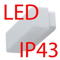 FLORA 2 LED-1L27C03DU12/125 9W IP43 Nástěnné svítidlo, základna polykarbonát PC, povrch bílá, difuzor sklo triplex opál, LED 9W, 1060lm/1120lm, teplá 3000K/neutrální 4000K, 230V, do koupelny IP43, tř.2, 310x93x85mm