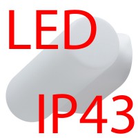 FLORA 4 LED-1L26B07DU14/127 8W IP43 Nástěnné svítidlo, základna polykarbonát PC, povrch bílá, difuzor sklo triplex opál, LED 8W, 970lm/1010lm, teplá 3000K/neutrální 4000K, 230V, do koupelny IP43, tř.2, 280x107x80mm