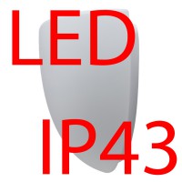 LYRA 1 LED-2L26B07U4/245 15W IP43 Nástěnné svítidlo, základna kov, povrch bílá, difuzor sklo triplex opál, LED 15W, 1940lm/2020lm, teplá 3000K/neutrální 4000K, 230V, do koupelny IP43, tř.1, 250x280x145mm