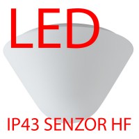 DRACO 3 LED-1L14C03K64/253 IP43 15W/20W senzor HF Stropní svítidlo, senzor HF, záběr 150°, dosah 8m, čas 10s-10min, základna kov bílá, difuzor sklo triplex opál, LED 15W/20W, teplá 3000K/neutrální 4000K, 230V, zvýš krytí IP43, tř.1, d=350mm, h=230mm