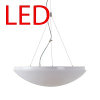 TITAN T3 LED-2L43C07ZT11 IP41 37W/56W Závěsné svítidlo, základna kov, povrch bílá, difuzor PMMA/PC opál, LED 37W/56W, teplá 3000K/neutrální 4000K, stmív DALI, 230V, zvýšené krytí IP41, IK10, tř.1, d=500mm, h=130mm, vč lankového závěsu l=1000mm lze zkrátit