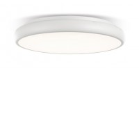 LORDIES  CR Stropní přisazené svítidlo, těleso hliníkl, povrch černá, bílá, difuzor plast, LED 38W/2550lm, 62W/4760llm, 100W/9960lm, teplá 3000K, Ra80, 230V, IP20, rozměry d=610mm, h=60mm, vč. základny h=90mm