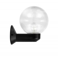 CAPIN WL 1x15W E27 Nástěnné venkovní svítidlo, základna plast černá, difuzor plast opál/čirý, pro žárovku 1x15W, E27, 230V, IP44, rozměry d=200mm, h=250mm.