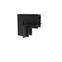 HOROS corner BI V 79x79 Rohová L spojka 90°, vertikální odbočení, vestavného magnetického systému, materiál hliník, povrch černá, 48V, rozměry 79x79mm