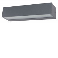 ROLLOVER LED 24W IP54 Nástěnné, venkovní svítidlo, těleso hliník, povrch bílá, nebo šedočerná, difuzor sklo opál, LED 2x12W, teplá 3000K, 2x1200lm, Ra80, 230V, IP54, rozměry 220x40x75mm, svítí nahoru/dolů