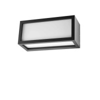 VSET II 1x18W E27 IP54 Nástěnné venkovní svítidlo, těleso hliník, povrch černá antracit, difuzor plast opál, pro žárovku 1x18W, E27, 230V, IP54, rozměry 250x110x100mm, svítí nahoru/dolů.
