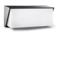 TYLERO WL 12W CCT IP54 Nástěnné venkovní svítidlo, základna hliník, povrch černá antracit, difuzor plast opál, LED 12W, 780lm, přepín CCT teplá 3000K-neutrální 4000K, 230V, IP54, rozměry 250x110x95mm.