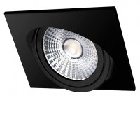 UMA SQ LED 6W, 18W Stropní, podhledové, bodové, čtvercové svítidlo, výklopné +-20°, materiál hliník, povrch bílá/černá, LED 6W, 18W, teplá 3000K, neutrální 4000K, Ra80, 230V, IP20