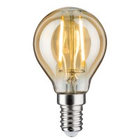  Světelný zdroj, žárovka, tvar kapková, sklo jantarové, LED 2,5W, E14, teplá bílá 2700K, 250lm, Ra80, 230V, střední životnost 15.000 hod, 50.000 zap/vyp, d=45mm, l=80mm