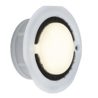 LED KU68 IP65 Vestavné svítidlo do stěny, těleso plast, difuzor opál mat, LED 1x1,4W, teplá 3000K, neutrální 4000K, 230V, zvýšené krytí IP65, d=76mm, h=23mm, montáž do elektroinstalační krabice KU68, rámeček SAMOSTATNĚ, .