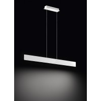 GOTTLE PL Závěsné svítidlo, těleso kov, povrch bílá mat, difuzor plast opál, LED 23W, 2530lm, teplá 3000K/neutrální 4000K, E27, 230V, IP20, rozměry 1010x80mm, vč závěs lanka l=1500mm, lze zkrátit.