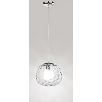 LANGEN PL Závěsné svítidlo, základna kov, povrch chrom lesk, stínítko sklo čiré, pro žárovku 1x60W, E27, 230V, IP20, rozměry dle typu.