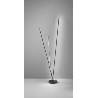TERAZ FL 47W Stojací lampa, nastav. směr svícení, těleso kov, povrch bílá/černá, difuzor plast opál, LED 47W, 3760lm, teplá 3000K, dotyk stmívání, 230V, IP20, tř.3, rozměry d=260mm, h=1800mm.
