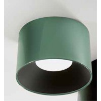 EMA PL 24W/36W CCT Stropní svítidlo, základna kov, povrch vnější zelená/černá, vnitřní černá, dif. plast opál, LED 24W/1920lm, 36W/2880lm, přepín. CCT teplá 2700K-neutr 4000K, stmív., Ra80, 230V, IP20, tř.1, rozměry dle typu.