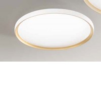 JANAK PL 40W/45W CCT Stropní svítidlo, základna kov, povrch vnější bílá/černá, vnitřní zlatá, dif. plast opál, LED 40W/3505lm, 45W/4437lm, přepín. CCT teplá 3000K-neutr 4000K-denní 6000K, stmív. TRIAC, Ra90, 230V, IP20, tř.1, rozměry dle typu.