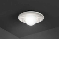 ZOMBA PL/WL 1x20W E27 Stropní nebo nástěnné svítidlo, těleso kov, povrch bílá/hnědá/šedá, difuzor sklo opál, pro žárovku 1x20W, E27, 230V, IP20, tř.1, rozměry d=285mm, h=152mm.